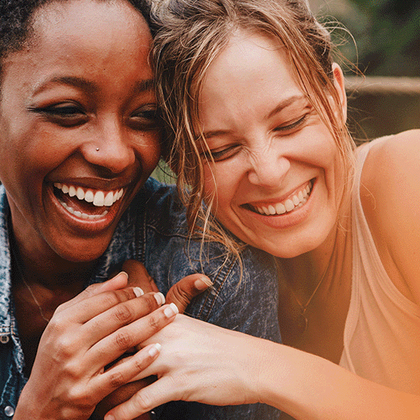 Two women of different ages enjoying their time together