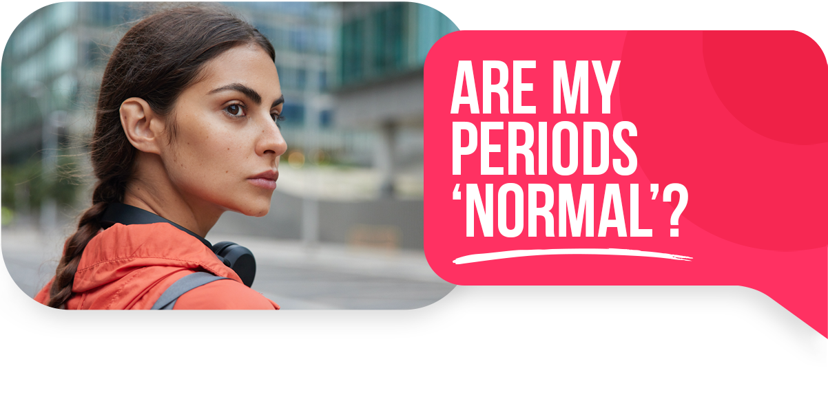 Woman pondering if her periods are normal