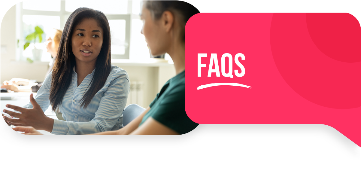 Two women discussing their menstrual health