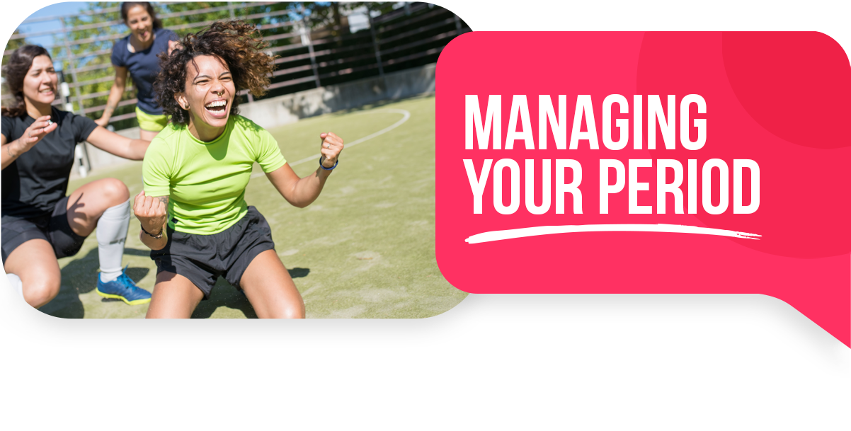 Sporty women celebrating uninhibited by their periods
