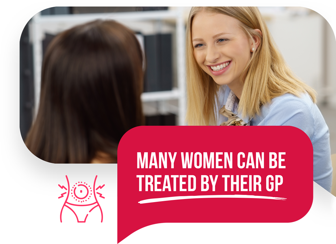 Woman consulting GP
